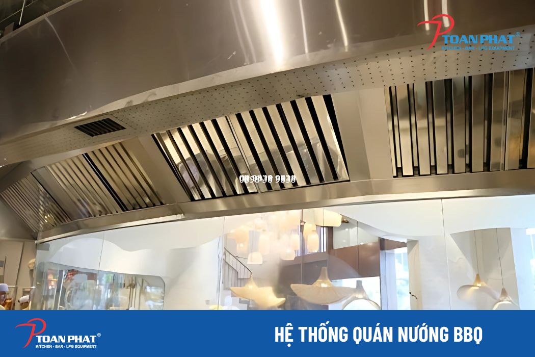 Những điều cần tránh trong thiết kế bếp ăn công nghiệp 2 Hệ thống hút khói bếp BBQ