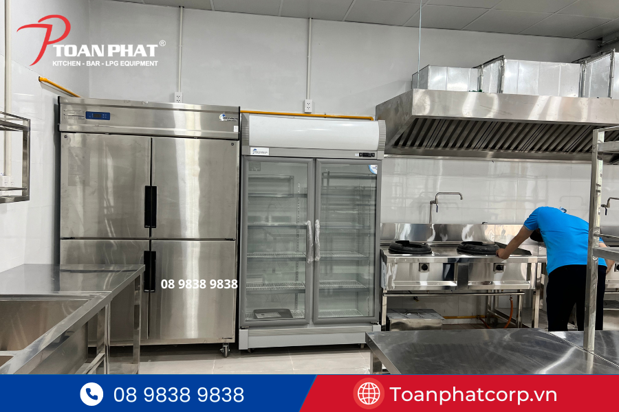 TOÀN PHÁT CUNG CẤP TỦ MÁT 2 CÁNH THÁI LAN TẠI PHỞ HIỀN 5 Tủ mát 2 cánh Thái Lan bảo quản thực phẩm tươi cho nhà hàng và quán ăn