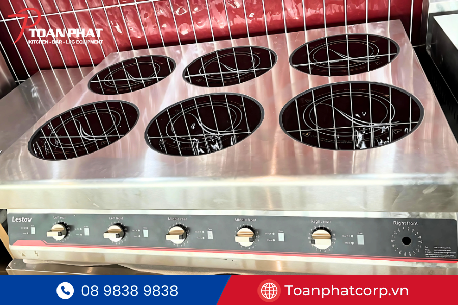 Dự án bếp công nghiệp nhà hàng tại tòa nhà Etown 6 | Thi công bởi Toàn Phát 7 Bếp từ công nghiệp 6 mặt Lestov