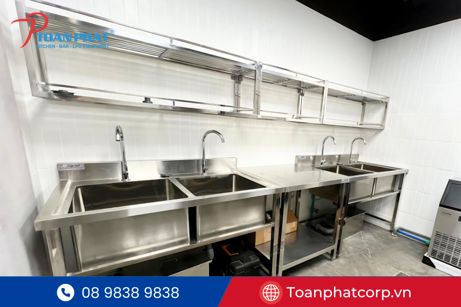 Dự án bếp công nghiệp nhà hàng tại tòa nhà Etown 6 | Thi công bởi Toàn Phát 3 Khu sơ chế