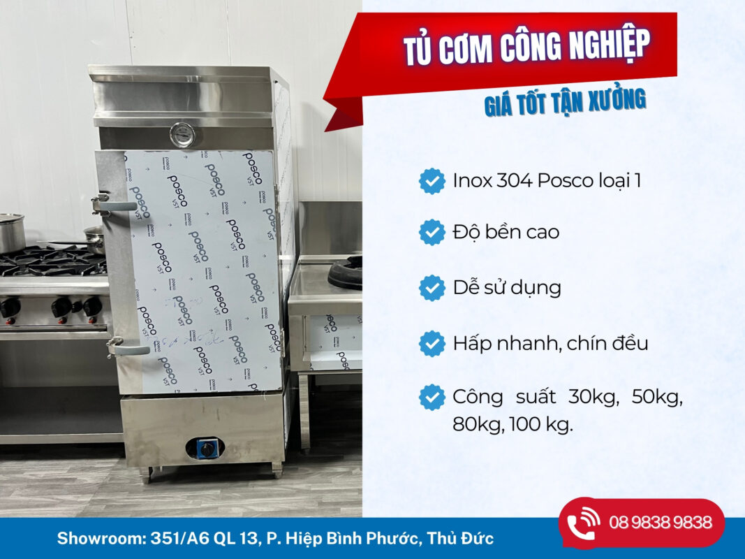 Nên chọn Tủ Hấp Cơm Công Nghiệp hay Nồi Cơm Điện Công Nghiệp? 2 Tủ cơm công nghiệp Toàn Phát
