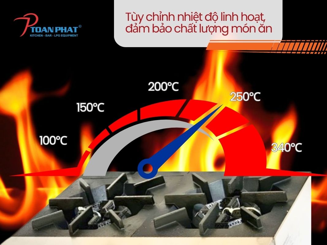 Bếp âu 2 họng 6 Bếp Âu 2 họng kiểm soát nhiệt độ chính xác