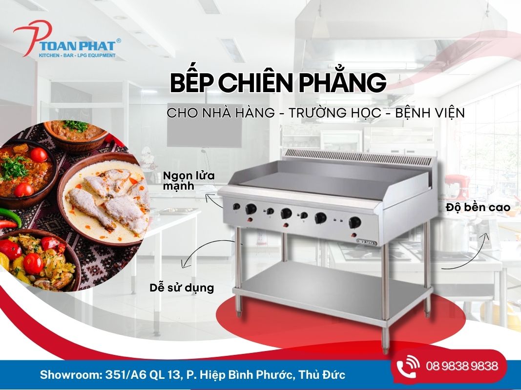 Bếp chiên phẳng công nghiệp chính hãng 100% Giá tận xưởng