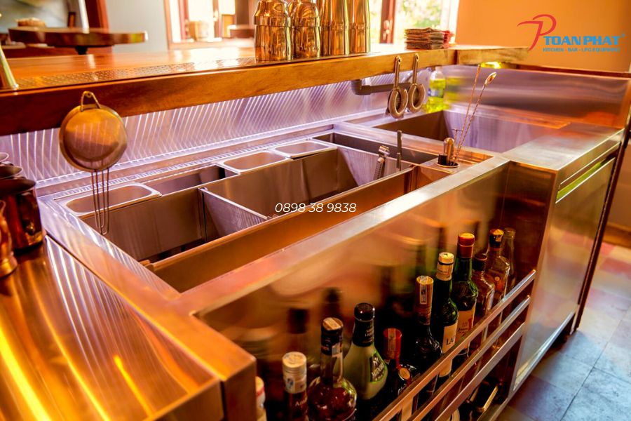 Cấu tạo của quầy pha chế inox