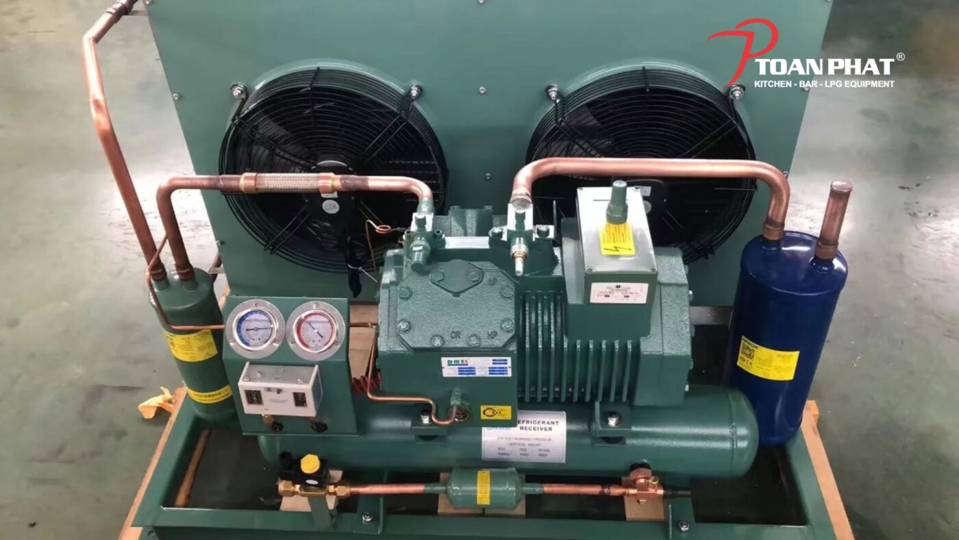 Cụm máy nén của hệ thống làm lạnh