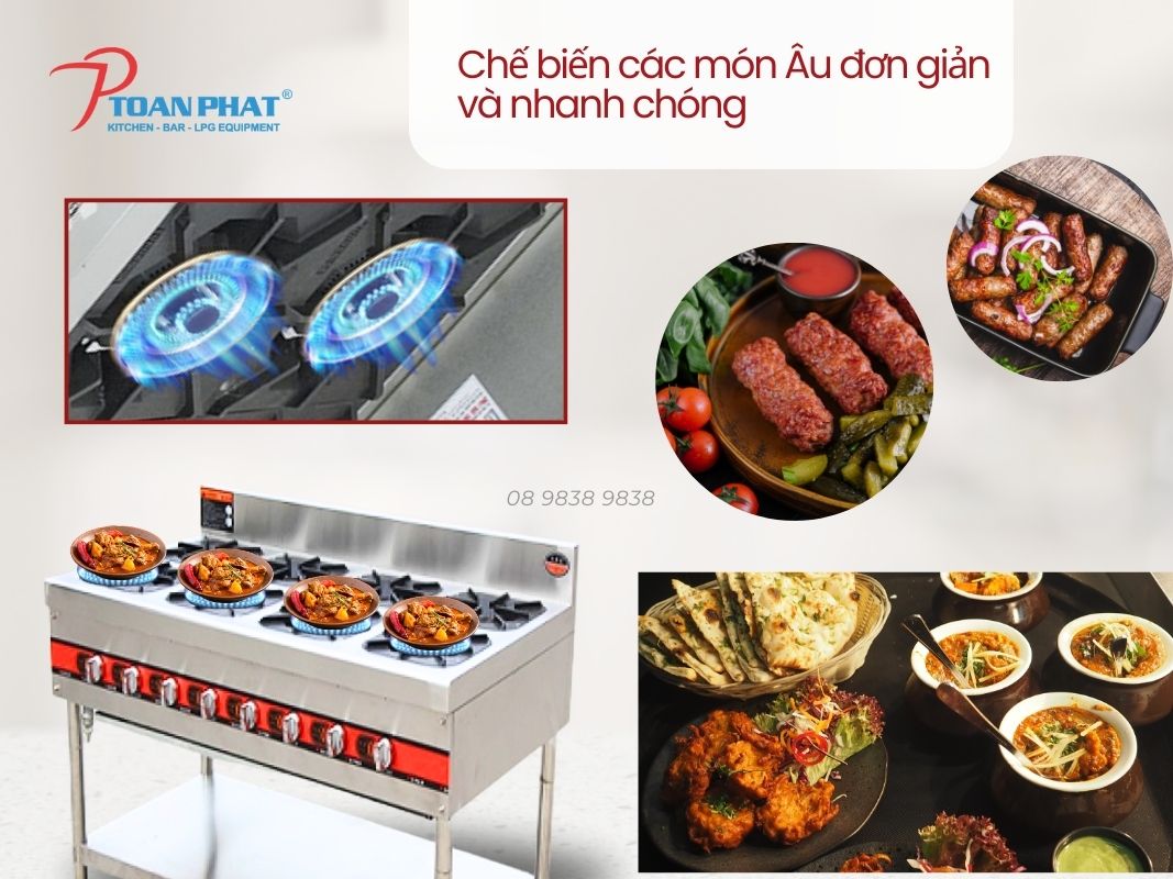 Bếp âu 8 họng 8 Lựa chọn bếp Âu 8 họng có ngọn lửa ổn định, công suất mạnh mẽ