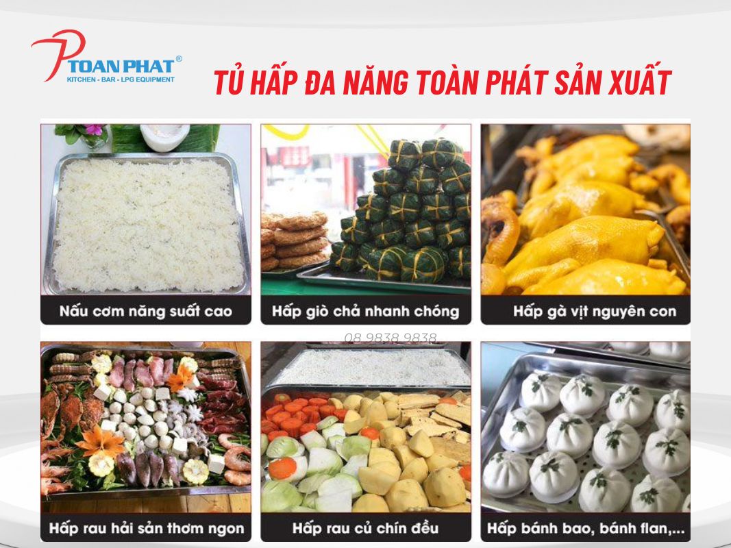 Tủ hấp công nghiệp Toàn Phát tự sản xuất