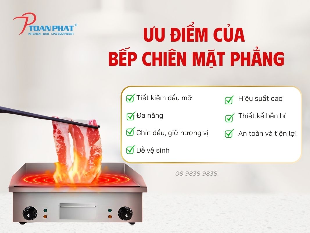 Ưu điểm của bếp chiên phẳng