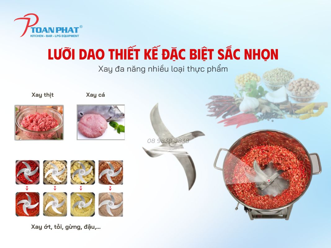 Ưu tiên máy có lưỡi dao và cối xay làm từ inox hoặc thép không gỉ