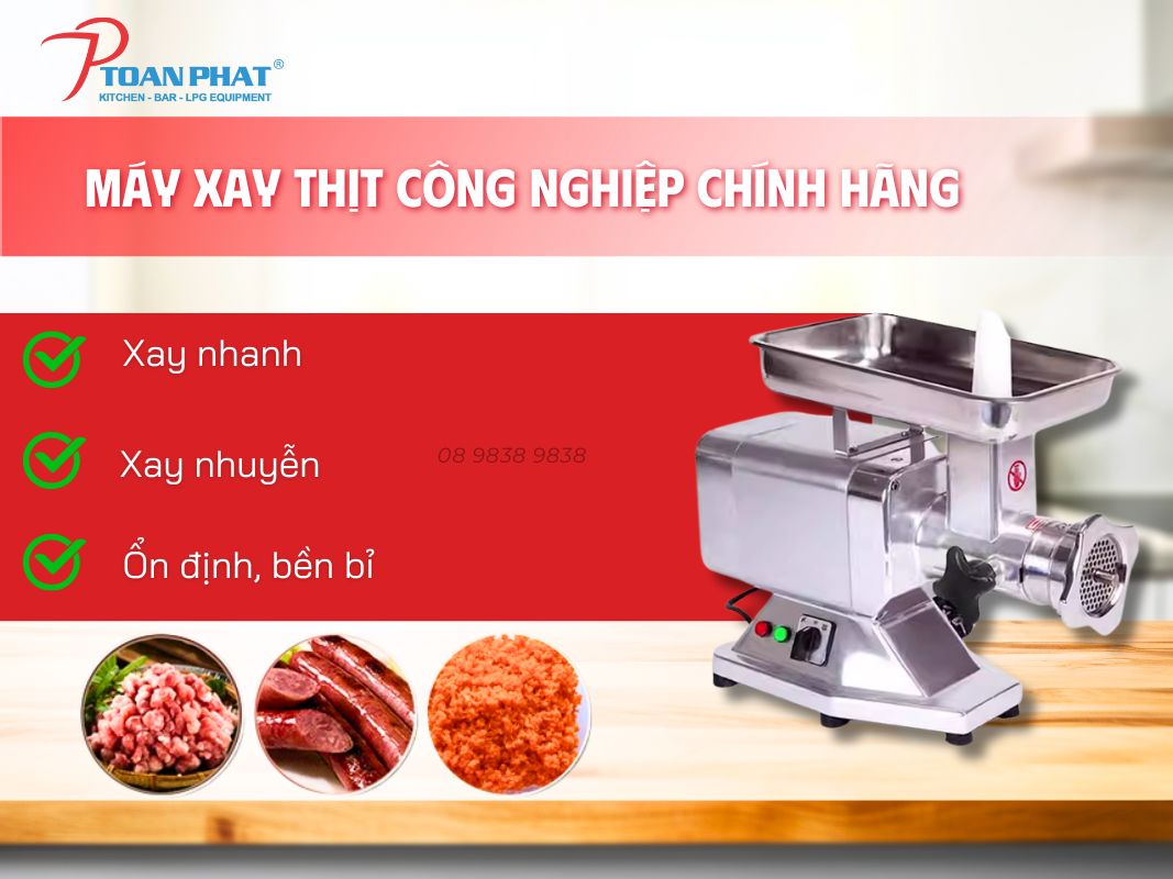 Máy xay thịt công nghiệp công suất lớn | Giá tận xưởng