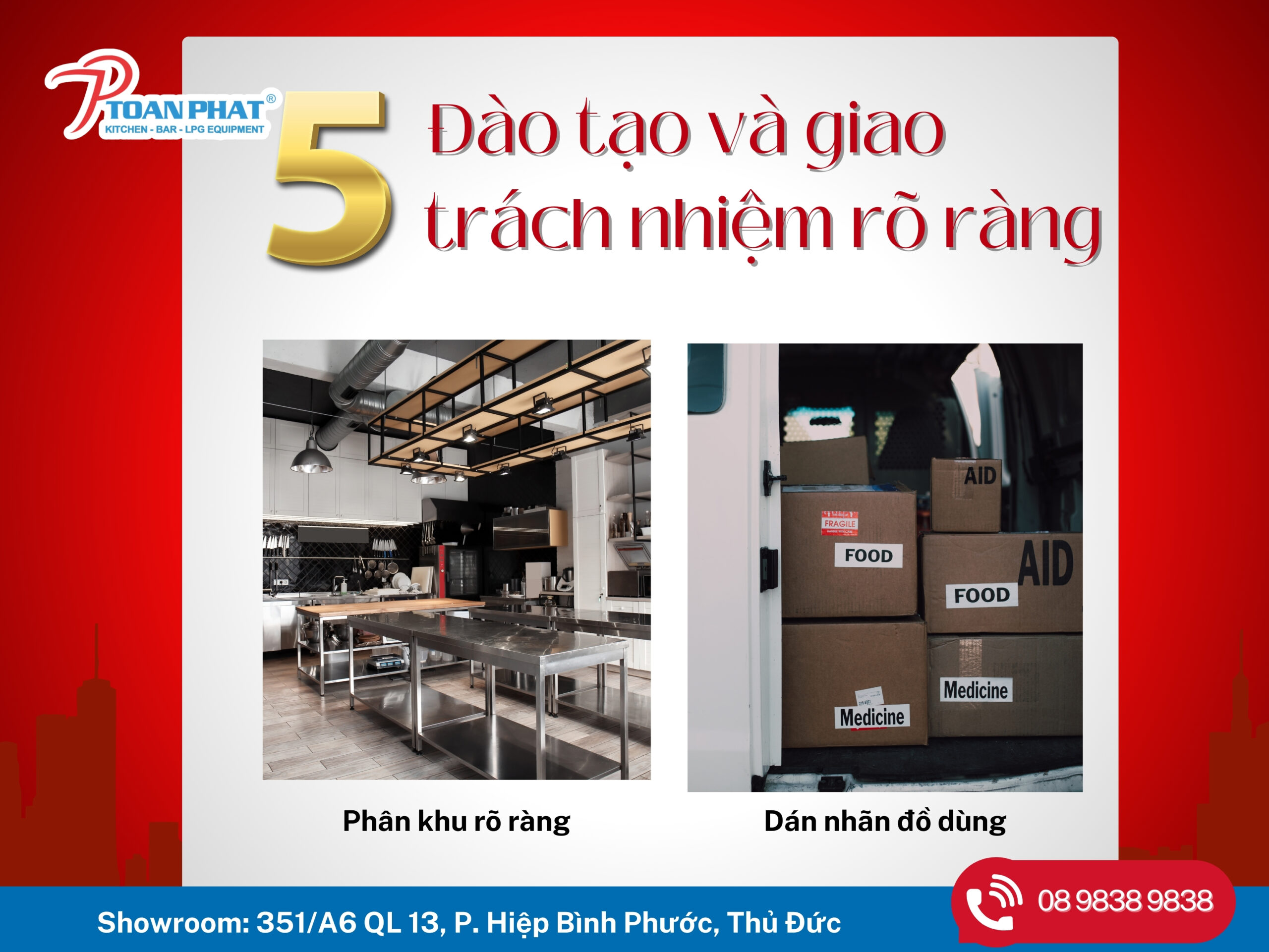 Mẹo vệ sinh bếp sạch gọn ngày Tết cho bếp nhà hàng 6 Đào tạo và giao trách nhiệm rõ ràng