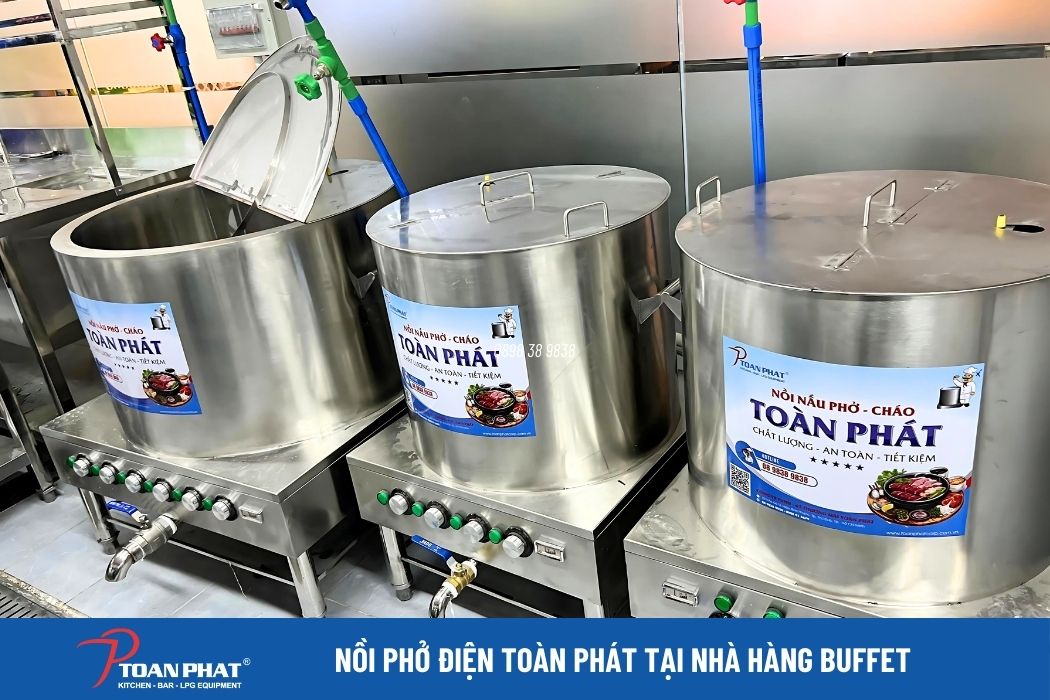 Thiết kế bếp quán phở: Nguyên tắc, chi phí và các thông tin quan trọng cần biết 5 Thiết kế bếp quán phở Buffet