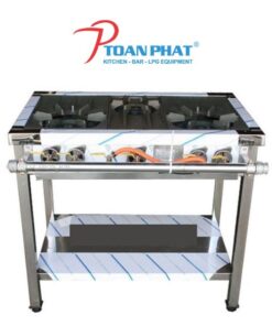 BẾP DÀN CÔNG NGHIỆP 2 HỌNG TO 1 HỌNG NHỎ