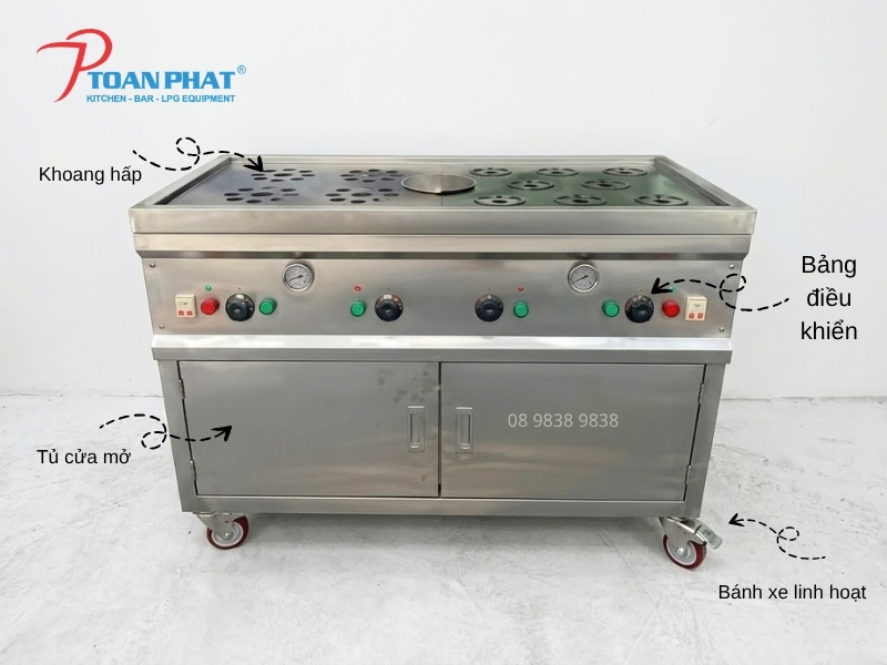 QUẦY BẾP HẤP DIMSUM 3 Quầy bếp hấp dimsum inox thiết kế hiện đại cho nhà hàng Hoa