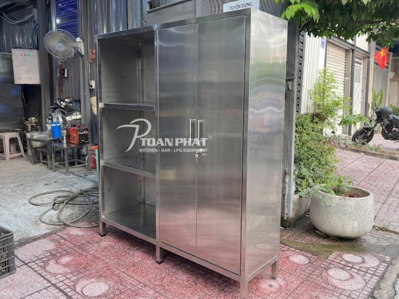 Tổng quan tủ inox 3 tầng Toàn Phát sản xuất