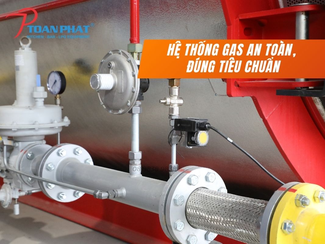 Thiết kế bếp công nghiệp: Mọi thông tin quý khách cần phải biết trước khi làm 9 Hệ thống gas an toàn, đúng tiêu chuẩn