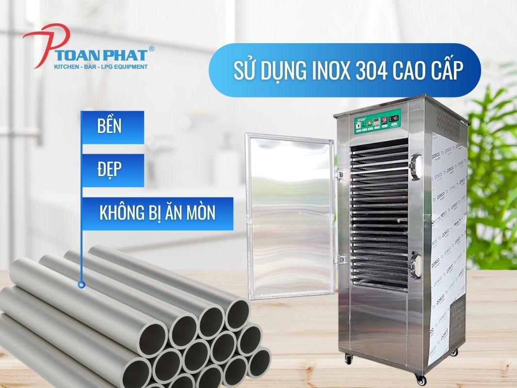 MÁY SẤY LẠNH THỰC PHẨM CHUYÊN DỤNG 100 LÍT 5 sản xuất máy sấy lạnh 50L Toàn Phát bằng inox 304