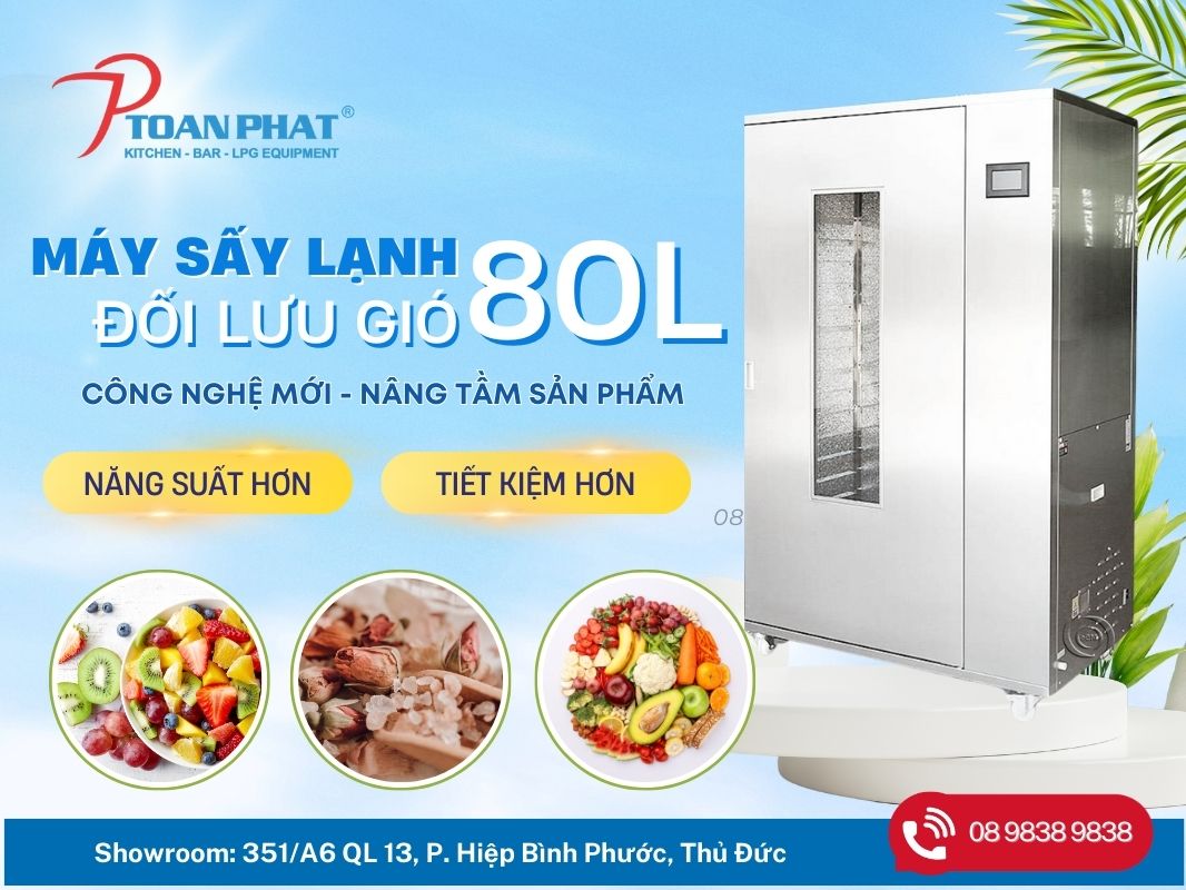 MÁY SẤY TRÁI CÂY DUNG TÍCH 80 LÍT 2 Máy sấy trái cây dung tích 80L
