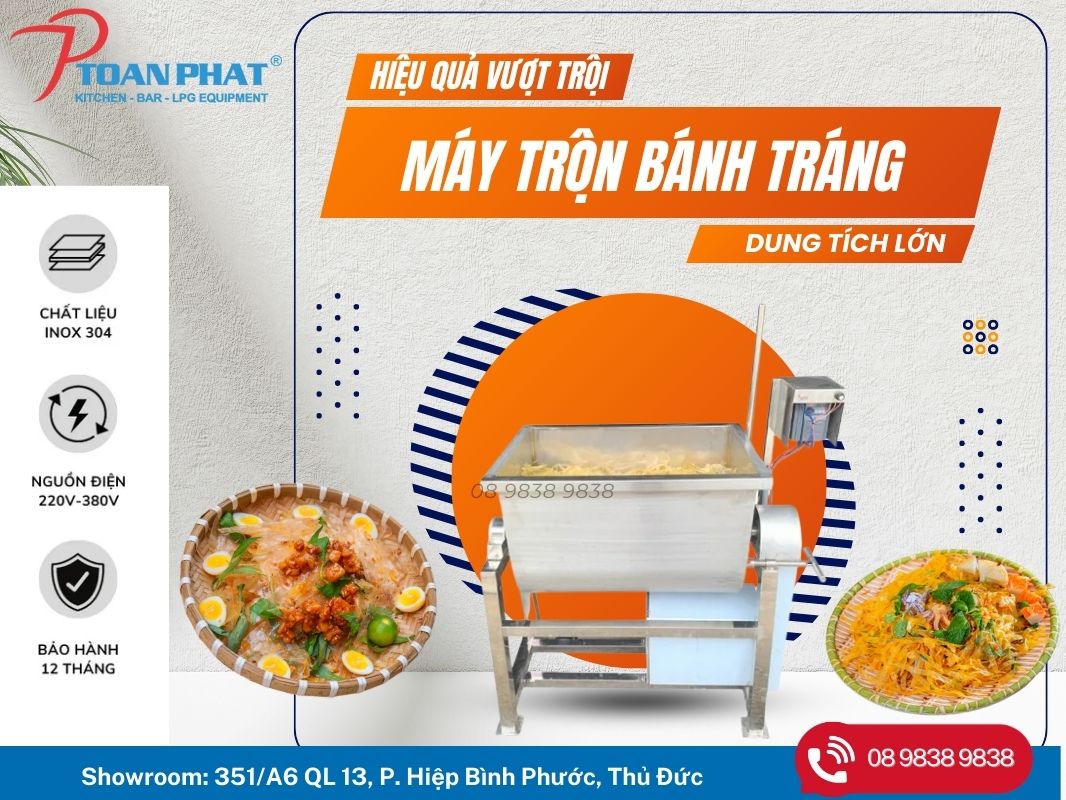 MÁY TRỘN BÁNH TRÁNG DUNG TÍCH LỚN 2 Máy trộn bánh tráng dung tích lớn Toàn Phát sản xuất