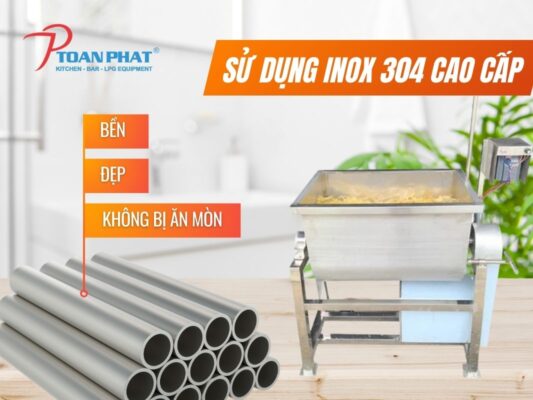 MÁY TRỘN BÁNH TRÁNG DUNG TÍCH LỚN 7 Sử dụng inox 304 sản xuất má trộn bánh tráng