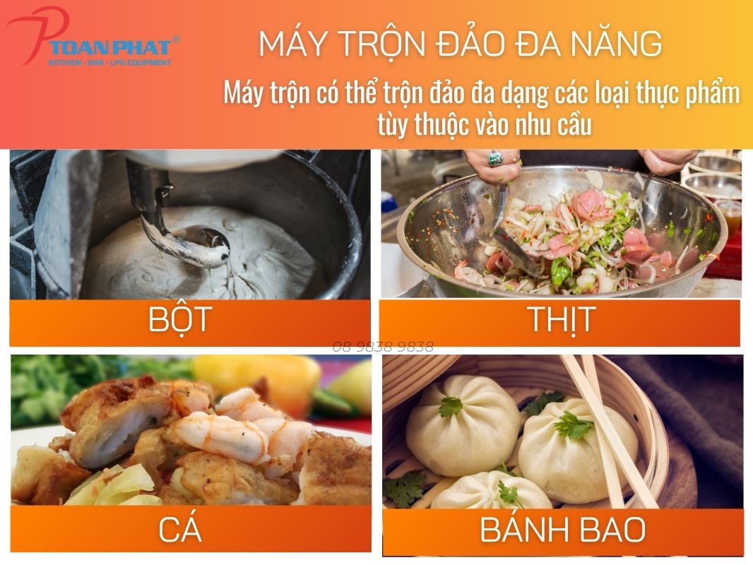 MÁY TRỘN BÁNH TRÁNG DUNG TÍCH LỚN 5 Ứng dụng máy trộn bánh tráng dung tích lớn Toàn Phát