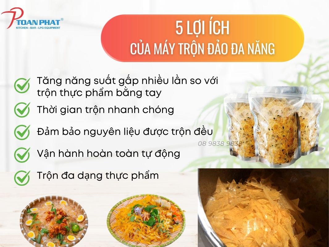 MÁY TRỘN BÁNH TRÁNG DUNG TÍCH LỚN 4 Lợi ích sở hữu máy trộn bánh tráng công nghiệp