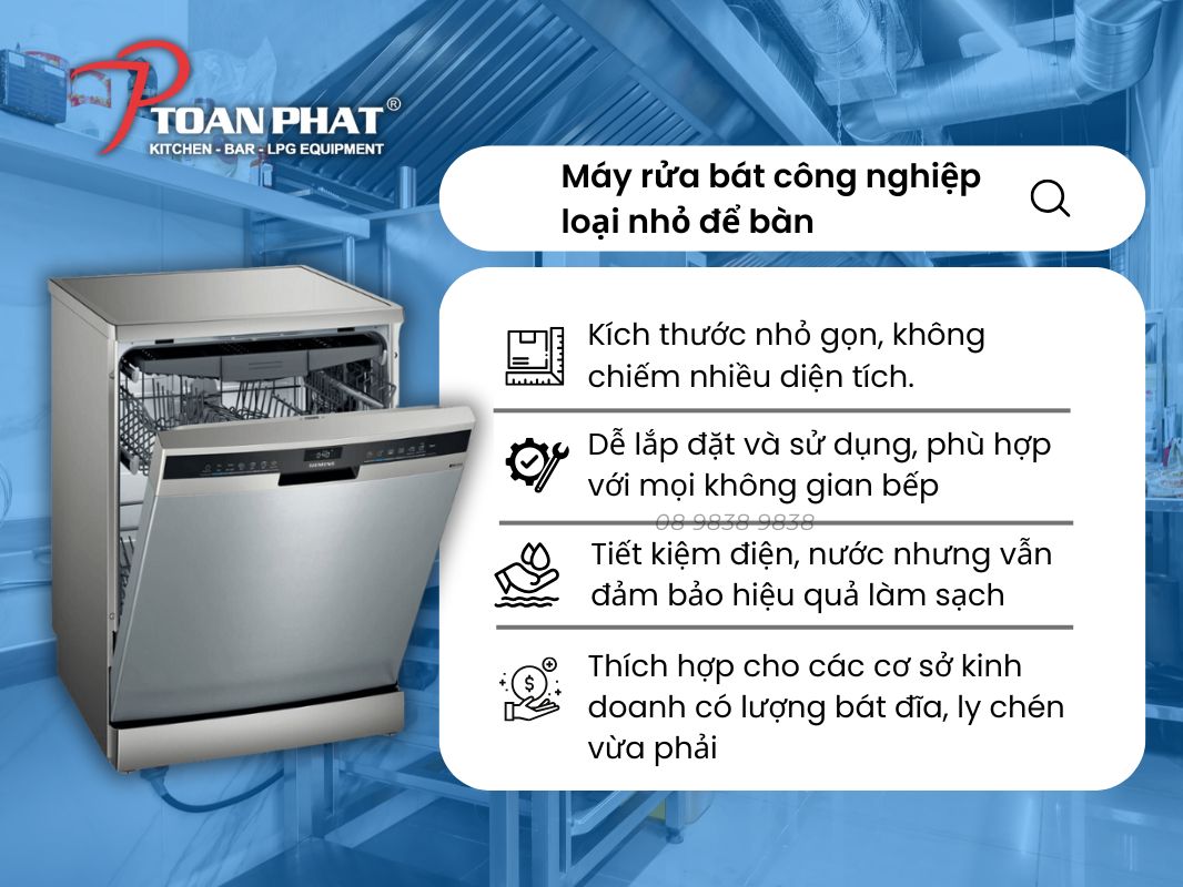 Top 9 máy rửa bát công nghiệp loại nhỏ, mini tốt nhất hiện nay 3 Máy rửa bát công nghiệp loại nhỏ để bàn