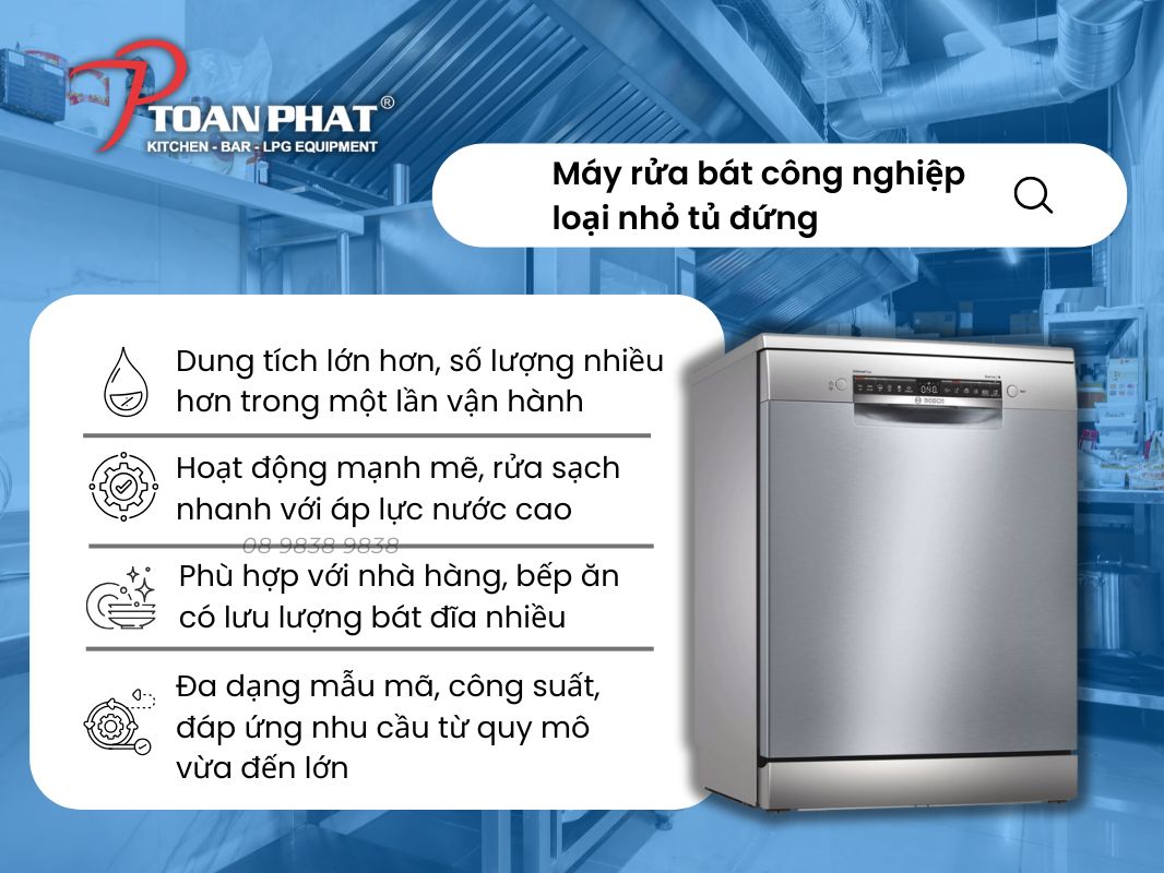 Top 9 máy rửa bát công nghiệp loại nhỏ, mini tốt nhất hiện nay 4 May rua bat cong nghiep loai nho tu dung