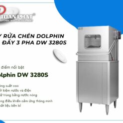 Máy rửa chén Dolphin cửa đẩy 3 pha DW 3280S