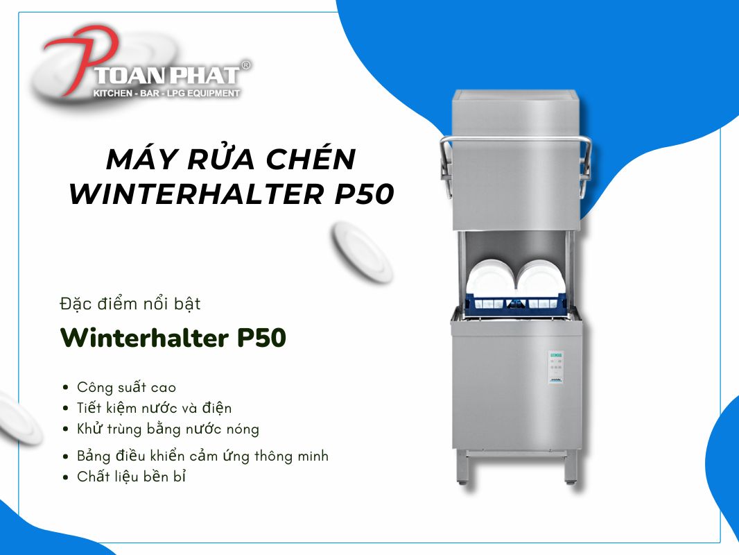 Dự án Toàn Phát thi công bếp nhà hàng OLA HALE – Giải pháp tối ưu với máy rửa chén Winterhalter P50 5 Máy rửa chén Winterhalter P50