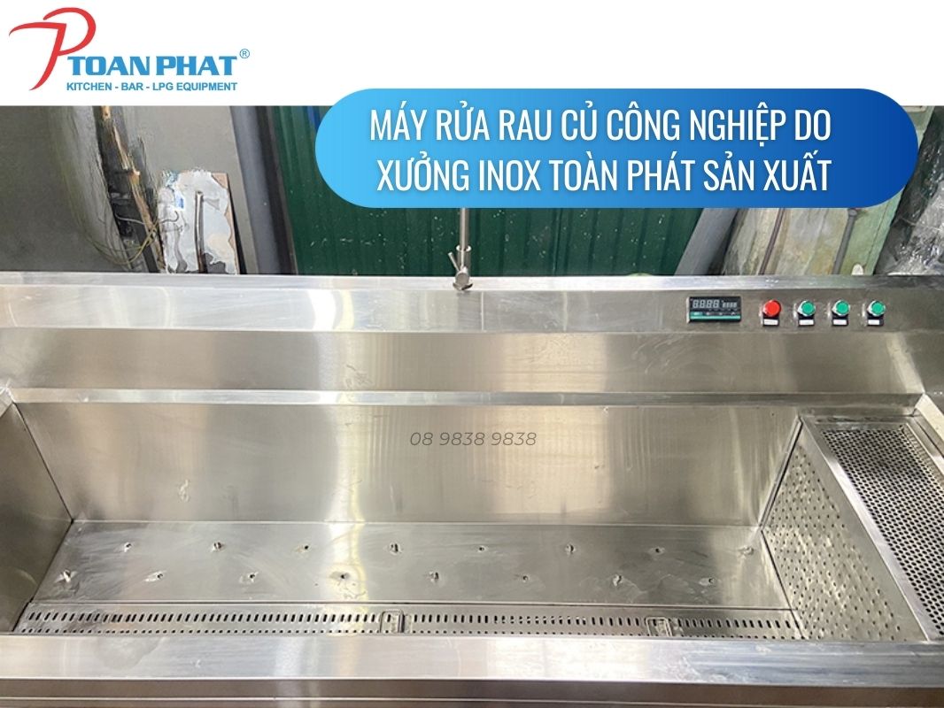 MÁY RỬA RAU CỦ CÔNG NGHIỆP 9 Máy rửa rau củ công nghiệp do Toàn Phát sản xuất