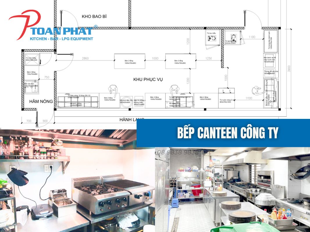 Thiết kế bếp công nghiệp: Mọi thông tin quý khách cần phải biết trước khi làm 5 Mô hình bếp Canteen