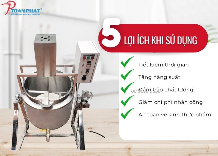 CHẢO CÁNH KHUẤY XÀO SA TẾ CHUYÊN DỤNG 5 NOI NAU CO CANH KHUAY 3 LOP CONG NGHIEP 800 LIT TOAN PHAT 5