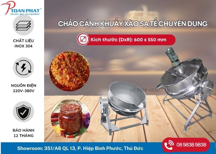 CHẢO CÁNH KHUẤY XÀO SA TẾ CHUYÊN DỤNG 2 CHẢO CÁNH KHUẤY XÀO SA TẾ CHUYÊN DỤNG