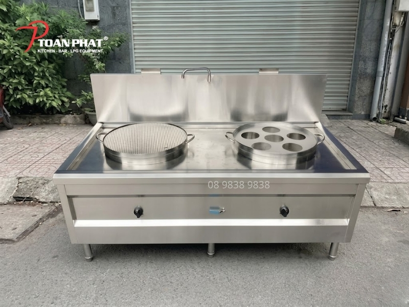 QUẦY BẾP HẤP DIMSUM 4 Quầy bếp hấp dimsum dùng gas hoạt động ổn định giờ cao điểm