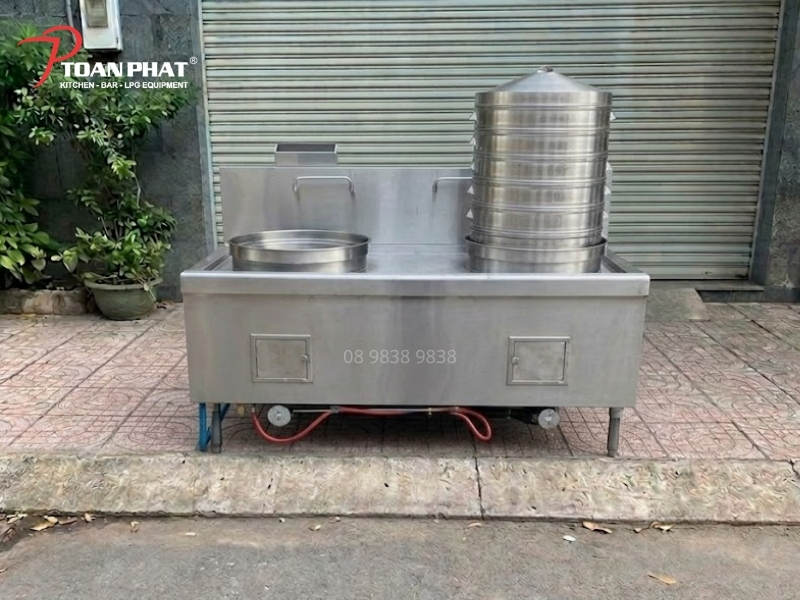 QUẦY BẾP HẤP DIMSUM 5 Bếp hấp dimsum nhiều tầng tăng công suất chế biến món hấp