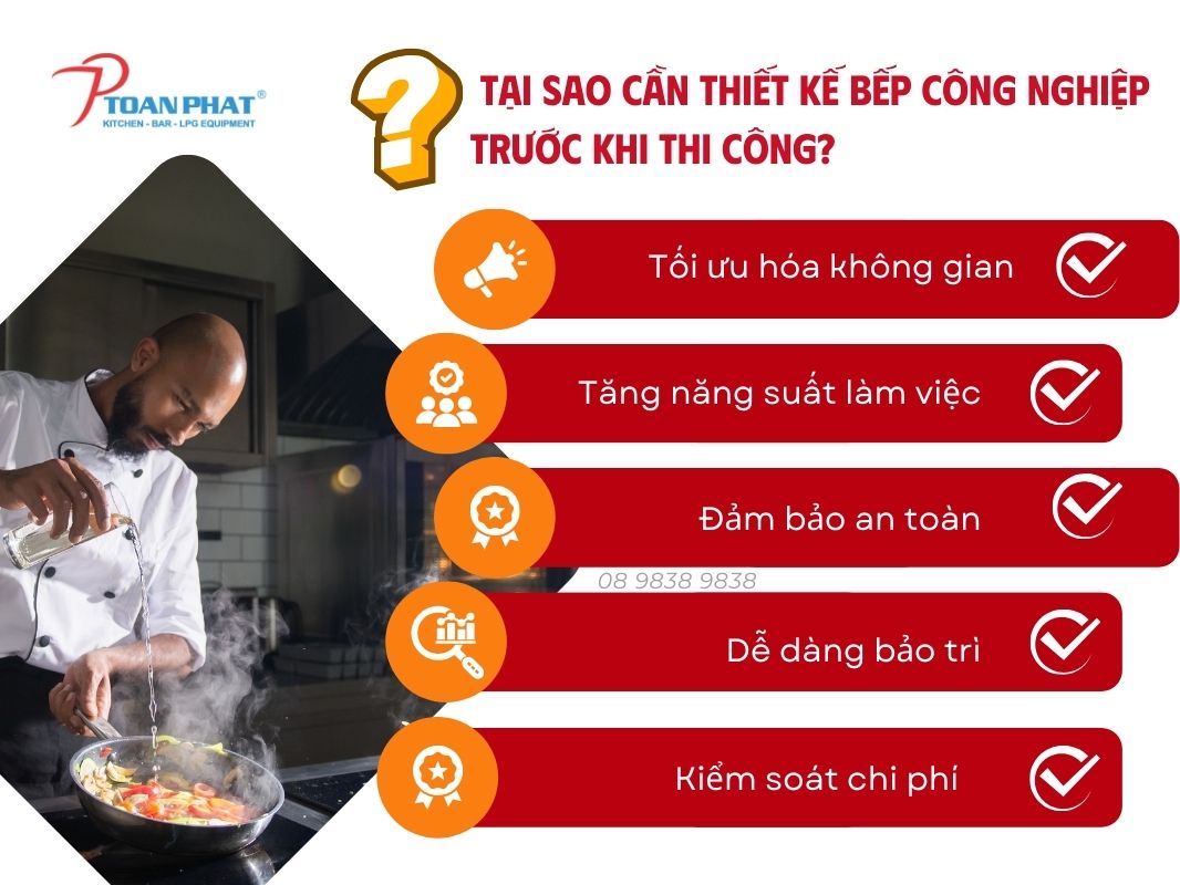 Thiết kế bếp công nghiệp: Mọi thông tin quý khách cần phải biết trước khi làm 2 Tại sao cần thiết kế bếp công nghiệp trước khi thi công