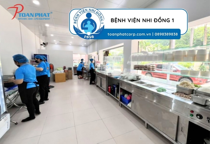 30+ Mẫu thiết kế bếp ăn bệnh viện 2025 - Tư vấn chi tiết từ A đến Z 9 Dự án bếp Bệnh viện Nhi đồng 1