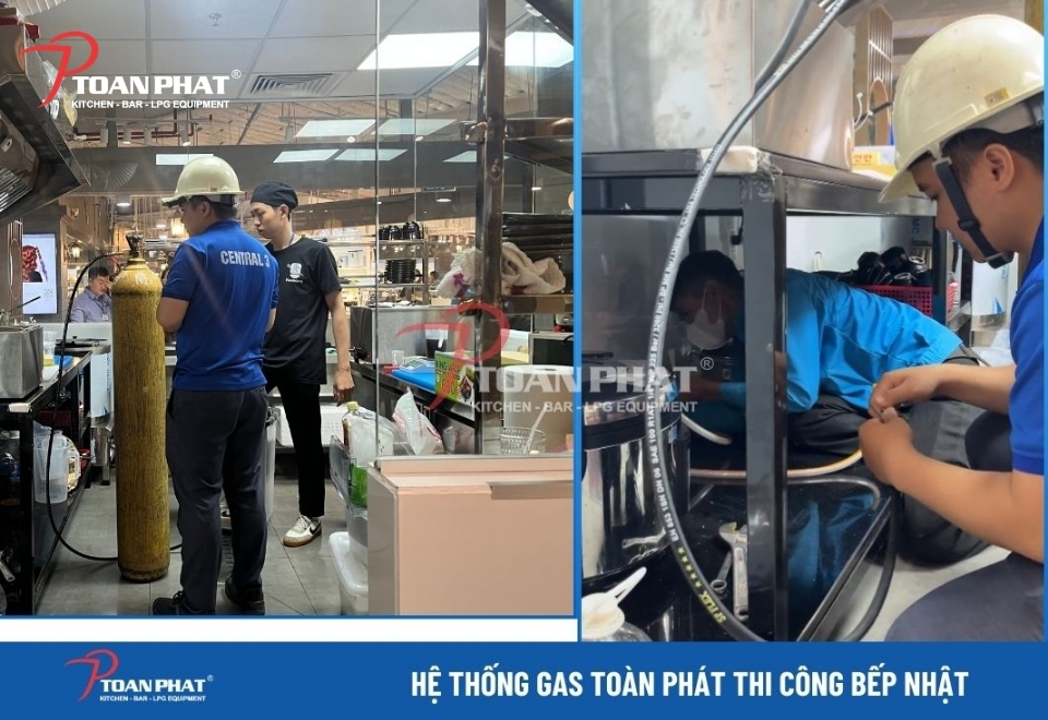 Hệ thống Gas do Toàn Phát thi công tại bếp Nhật