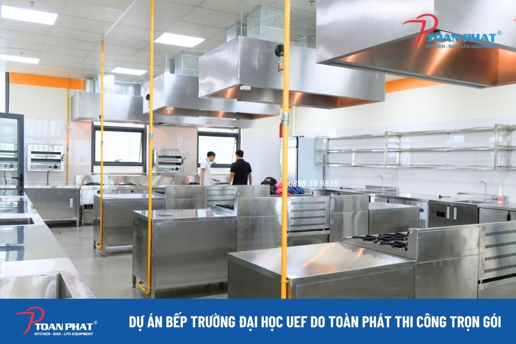 GIẢI PHÁP THI CÔNG BẾP TRƯỜNG HỌC BỆNH VIỆN 9 Bếp trường học Hutech
