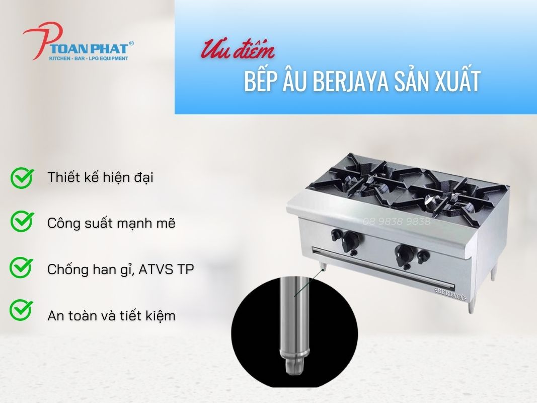 Ưu điểm khi sử dụng bếp Âu Berjaya