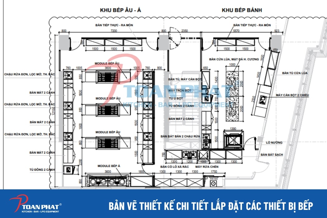 30+ Mẫu thiết kế bếp trường học 2025 - Tư vấn chi tiết từ A đến Z 5 Bản vẽ thiết kế chi tiết lắp đặt các thiệt bị bếp