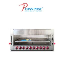 LÒ NƯỚNG 10 ĐẦU ĐỐT BẰNG GAS TOÀN PHÁT