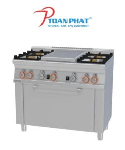 LOTUS BẾP 4 HỌNG CÓ LÒ NƯỚNG CỬA THÉP KHÔNG GỈ MODEL TPF4-610GEM