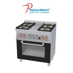 LOTUS BẾP CÔNG NGHIỆP 4 HỌNG KẾT HỢP VỚI LÒ NƯỚNG CỬA KÍNH CF4-68GEM