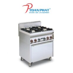 LOTUS BẾP CÔNG NGHIỆP DÙNG GAS 4 KẾT HỢP HỌNG LÒ NƯỚNG CF4-8GEMS
