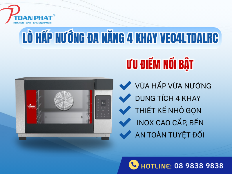 LÒ HẤP NƯỚNG ĐA NĂNG 4 KHAY DÙNG TRONG CÔNG NGHIỆP VE04LTDALRC 2 Ưu điểm lò hấp nướng đa năng 4 khay dùng trong công nghiệp VE04LTDALRC