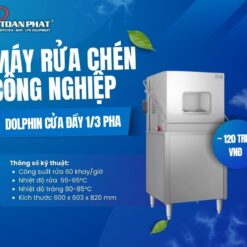 Máy rửa chén công nghiệp DOLPHIN CỬA ĐẨY 1 Pha hoặc 3 Pha