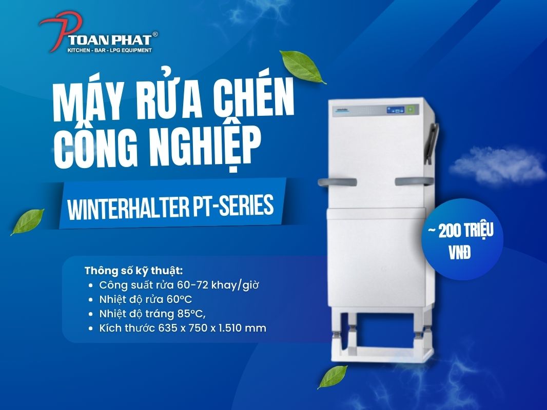 Máy rửa chén công nghiệp loại nào tốt nhất? Top 11 máy đáng mua tốt nhất hiện nay 5 Máy rửa chén công nghiệp WINTERHALTER PT-SERIES
