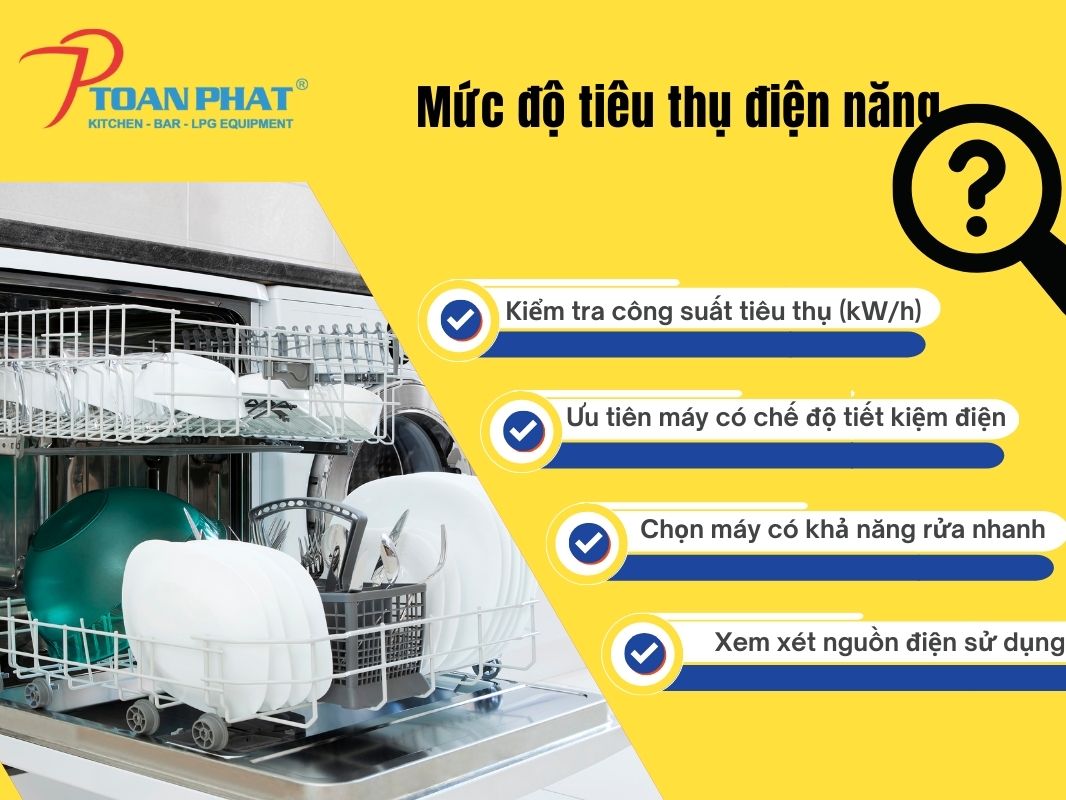 Những lưu ý khi mua máy rửa bát công nghiệp bạn cần biết 7 Mức độ tiêu thụ điện năng